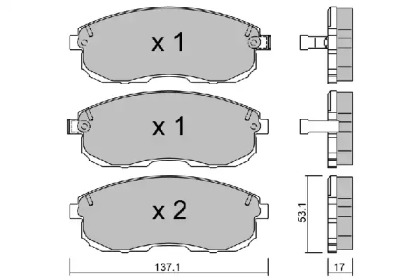 Комплект тормозных колодок AISIN BPNI-1910